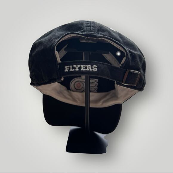 Vintage Y2K Black Distressed Philadelphia Flyers NHL Hockey Cap Embroidered Logo - Picture 5 of 6